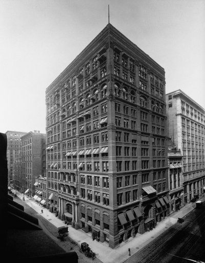 家庭保险大楼，美国伊利诺伊州芝加哥，约1905年（黑白照片 作者 巴恩斯和克罗斯比
