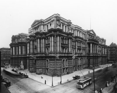 Chicagos市政厅和库克县法院大楼看法，c.1900 作者 巴恩斯和克罗斯比巴恩斯和克罗斯比