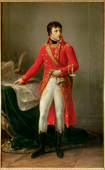 拿破仑·波拿巴作为第一执政官（1769-1821 年）的全长肖像，由 Antoine Jean Gros（1771-1835 年）绘制。 1802. 巴黎，荣誉军团勋章博物馆 作者 安东尼·让·格罗斯男爵