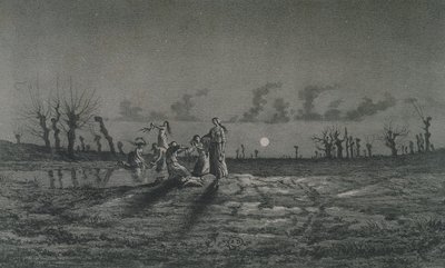 Lavandieres或Night Washerwomen，Legendes Rustiques的插图作者George Sand（1804-76）1858 作者 Maurice Sand