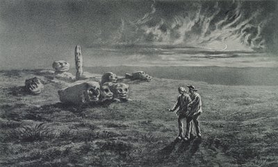 石头袜子，传说Rustiques由George Sand（1804-76）1858年插图 作者 莫里斯·桑德