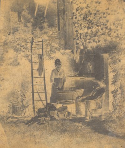 洗衣店，19世纪40年代。 作者 路易斯·阿道夫·亨伯特·德莫拉德男爵