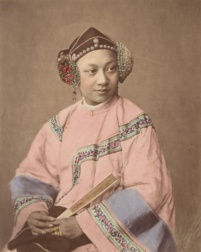 Lanxchow的女孩，1870年代。 作者 雷蒙德·冯·斯蒂夫男爵