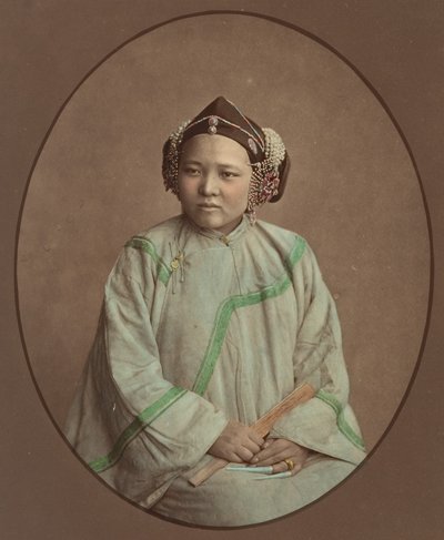 Lanxchow的女孩，1870年代。 作者 雷蒙德·冯·斯蒂夫男爵