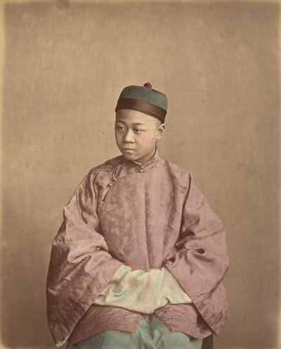 [年轻的中国绅士]，1870年代。 作者 雷蒙德·冯·斯蒂夫男爵