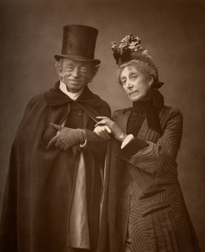 美国演员詹姆斯·刘易斯和安·吉尔伯特，《夜夜》，1886年 作者 巴罗德