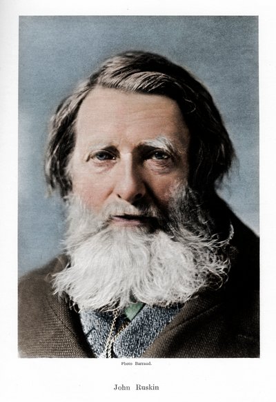 约翰·罗斯金（John Ruskin），英国评论家，诗人和艺术家，c1880年代 作者 巴罗德
