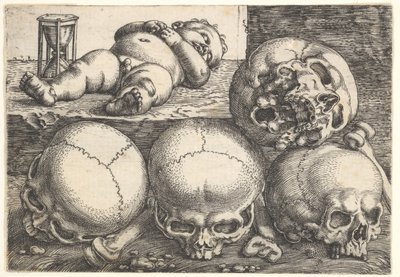 有四只头骨的死孩子，十六世纪中叶。 作者 巴瑟尔·贝汉姆