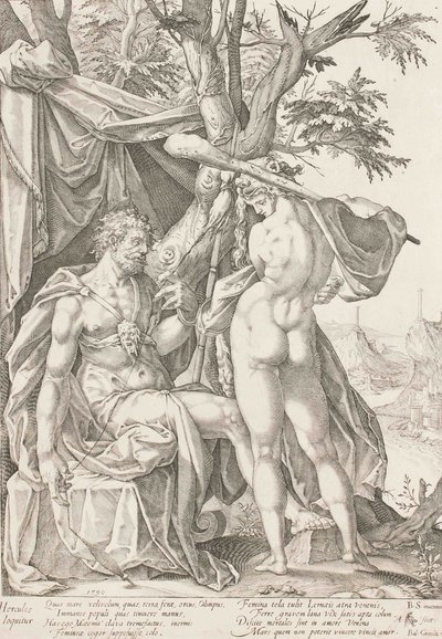 赫拉克勒斯和Omphale，1590年 作者 Bartholomaeus Spranger