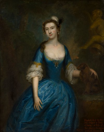 伊丽莎白·辛普森的肖像，布里奇曼夫人（1735-1806），c.1753-55（布面油画） 作者 巴塞洛缪·丹德里奇