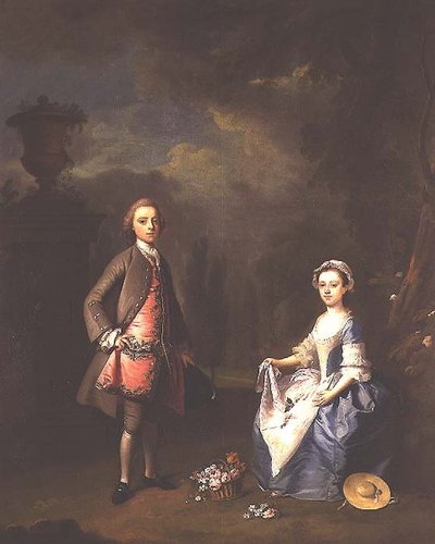 爱德华哈利，第四届牛津伯爵，和他的妹妹莎拉，1737年 作者 巴塞洛缪其他