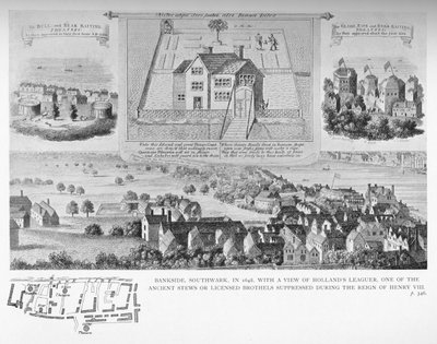 1648年，伦敦，Southwark，Bankside，1818年，1904年 作者 巴塞洛缪·豪利特