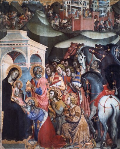 麦琪的崇拜，1380年代 作者 Bartolo di Fredi