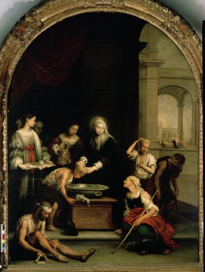 匈牙利的圣伊丽莎白照料病人和麻风病，c.1671-74 作者 巴斯托洛梅·埃斯特万·穆里略