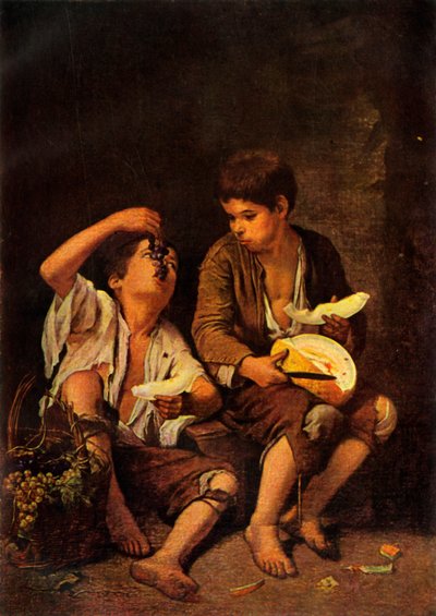1946年，《甜瓜食者》，约1650年。 作者 巴斯托洛梅·埃斯特万·穆里略