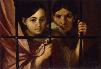 格栅后面的两个女人，1645年 作者 巴斯托洛梅·埃斯特万·穆里略