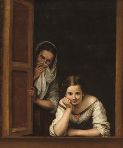 窗前的两个女人，约1655-1660。 作者 巴斯托洛梅·埃斯特万·穆里略