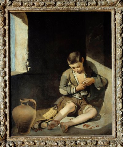 年轻的乞丐 巴托洛梅-穆里略（1618-1682）的画作 17世纪的太阳。1,34x1米 作者 巴斯托洛梅·埃斯特万·穆里略