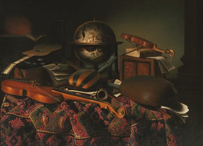 静物与乐器 作者 Bartolomeo Bettera