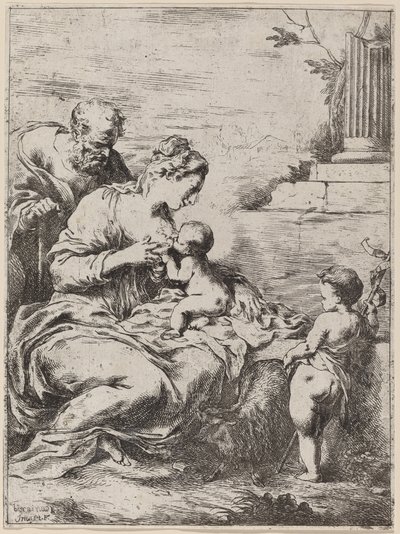 圣家族与圣约翰 作者 Bartolomeo Biscaino