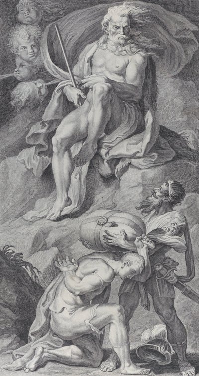图版8："尤利西斯 "从 "埃奥罗斯 "手中的皮袋中接受风，1756年 作者 多梅尼科·玛丽亚·弗雷塔（Domenico Maria Fratta）