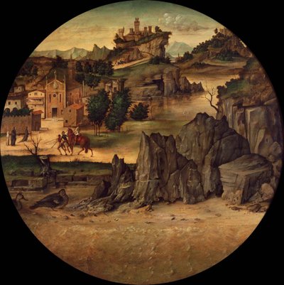 15世纪晚期，城堡景观。 作者 蒙大拿州Bartolomeo