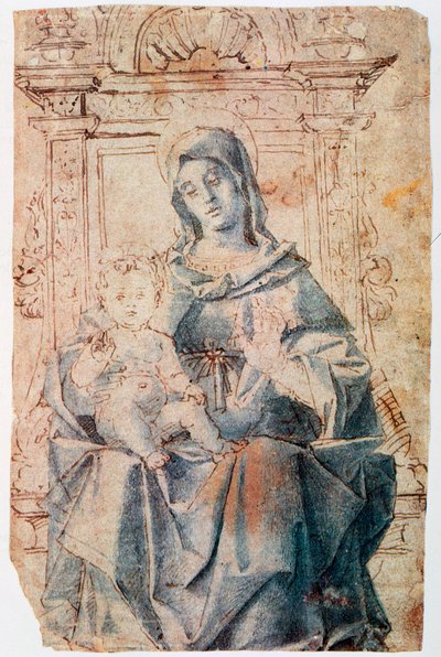圣母子，c1470-1523 作者 蒙大拿州Bartolomeo
