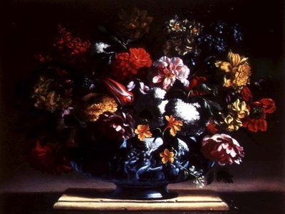 花的静物画在缸 作者 巴托洛梅奥·佩雷斯
