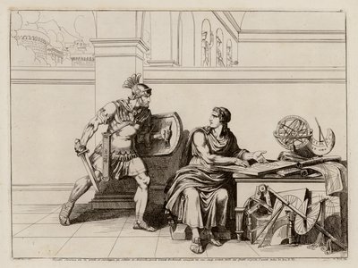 公元前 212 年，阿基米德在锡拉库扎围城期间之死（蚀刻版画） 作者 Bartolomeo Pinelli