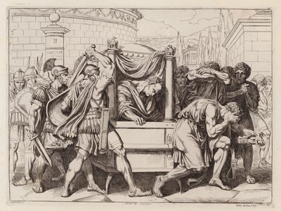 西塞罗之死，公元前 43 年（蚀刻版画） 作者 Bartolomeo Pinelli