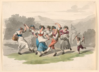 绘画，1807-08 年，从复古回归 作者 Bartolomeo Pinelli