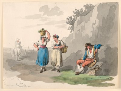 绘画，1807-08 年，从复古回归 作者 Bartolomeo Pinelli