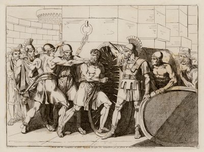 迦太基人处决阿提里奥斯-雷古勒斯（蚀刻版画） 作者 Bartolomeo Pinelli