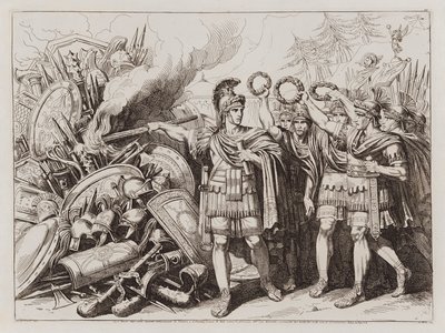 盖乌斯-马略焚烧辛布里人和条顿人的武器 作者 Bartolomeo Pinelli
