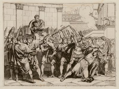 公元前 439 年，盖乌斯-塞尔维利乌斯-阿哈拉杀死斯普里乌斯-梅利乌斯（蚀刻版画） 作者 Bartolomeo Pinelli