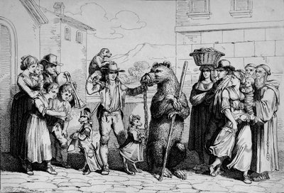 Il Ballo dell Orso，1815年。 作者 Bartolomeo Pinelli