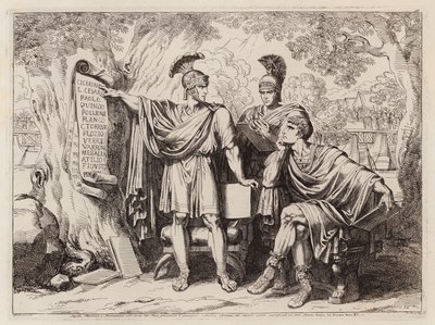 第二三巨头的禁令，公元前 43 年（蚀刻版画） 作者 Bartolomeo Pinelli