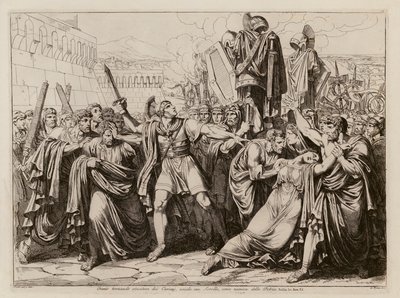 普布利乌斯-霍拉提乌斯杀死妹妹卡米拉（蚀刻版画） 作者 Bartolomeo Pinelli