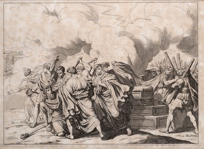 罗慕路斯被参议员谋杀，1818年。 作者 Bartolomeo Pinelli