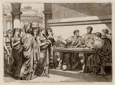 罗马妇女的献祭（蚀刻版画） 作者 Bartolomeo Pinelli