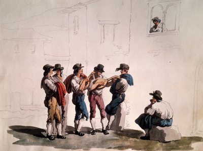 小夜曲》，巴托洛梅奥-皮内利（1781-1835）著，意大利 作者 Bartolomeo Pinelli