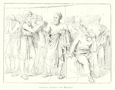 苏格拉底畅饮铁杉（石版画） 作者 Bartolomeo Pinelli