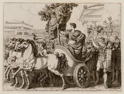 马库斯-克劳狄乌斯-马塞勒斯的胜利，公元前 222 年（蚀刻版画） 作者 Bartolomeo Pinelli