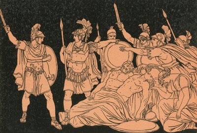 在阿尔玛和加拉图斯的尸体上交替 作者 Bartolomeo Pinelli