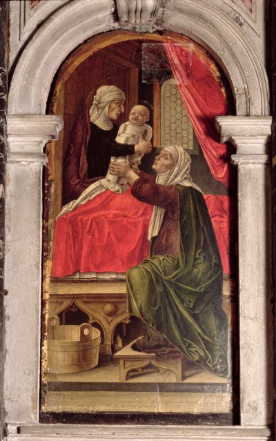 梅塞里科迪亚圣母玛利亚的三联画，1473年 作者 Bartolomeo Vivarini