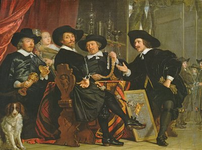 1653年，阿姆斯特丹圣塞巴斯蒂安Bowyers公司的官员 作者 Bartolomeus van der Helst