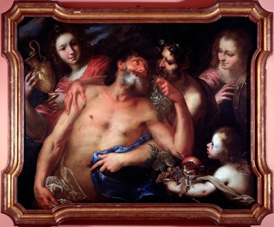Drunken Silenus (oil on canvas 作者 Bartolommeo Biscaino