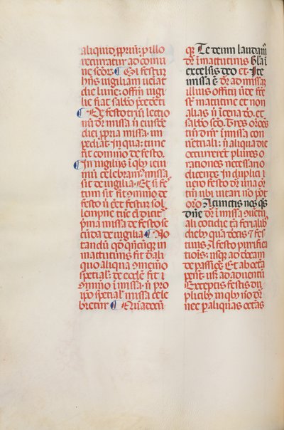 Missale:Fol.173v:复活节开始时的阿利路亚等的音乐，1469年。 作者 巴托洛梅奥·卡波拉利