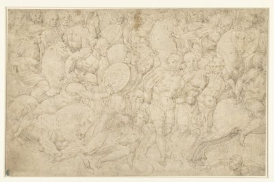 骑兵和步兵之间的搏斗以及带走俘虏 作者 Bartolommeo Neroni（归属于）