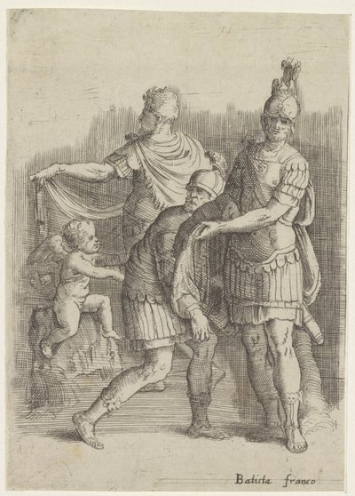 三个士兵和一个普托 作者 巴蒂斯塔·佛朗哥（Battista Franco）